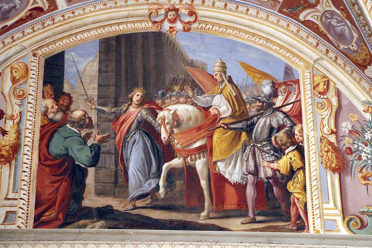 Sala delle udienze di Maria Maddalena d'Austria. Figure storiche femminilie, Matilde di Canossa -  Villa di Poggio Imperiale